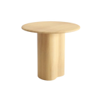 Mesa auxiliar Essi chapado en madera roble blanco