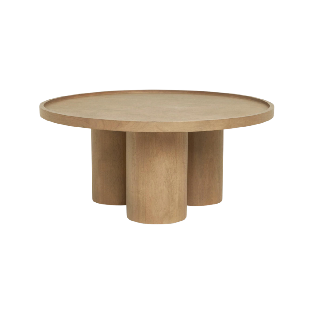 Mesa de centro Domi con enchape en roble oscuro