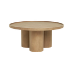 Mesa de centro Domi con enchape en roble oscuro