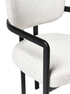 Silla Lalie boucle blanco de madera maciza negro