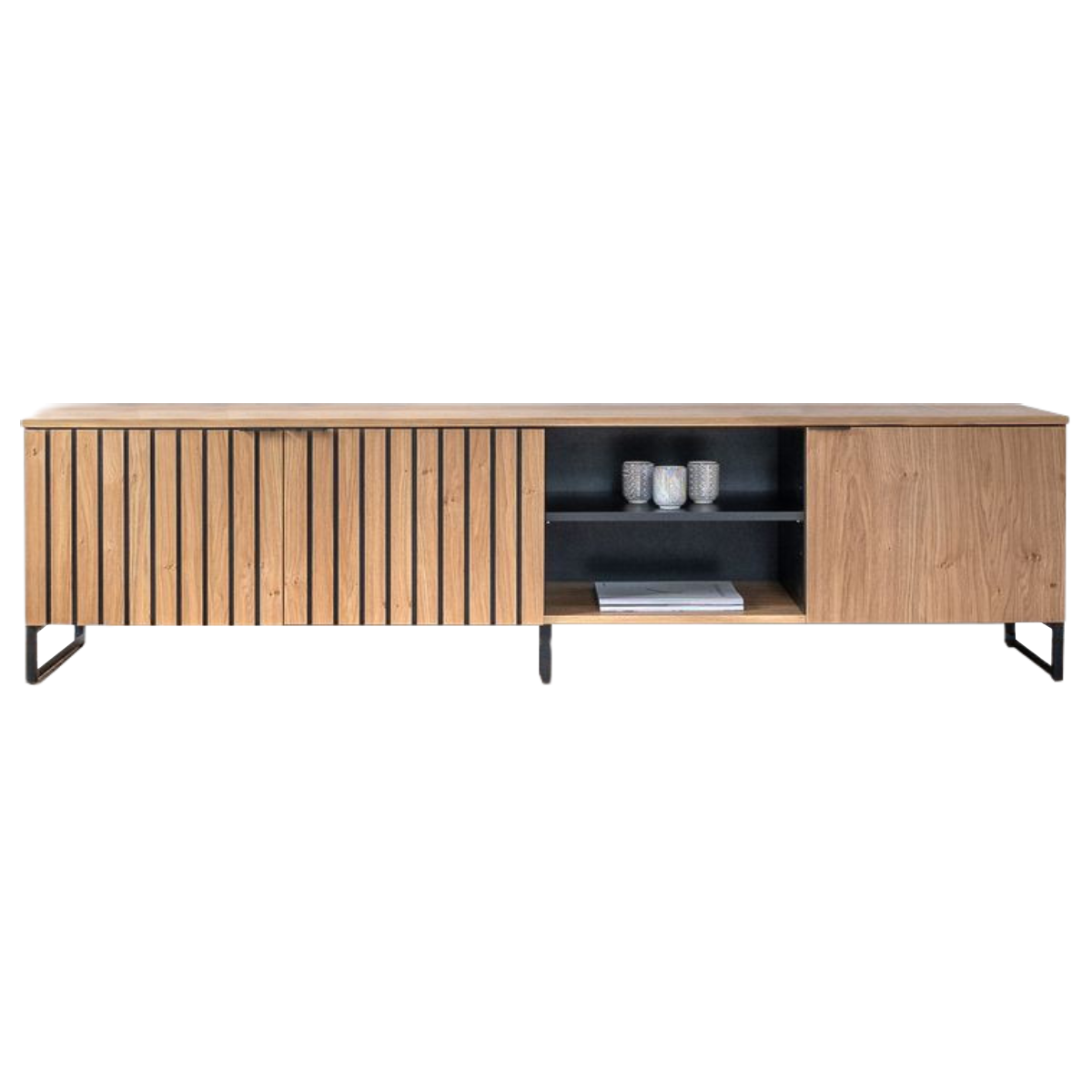 Mueble de TV Milán de melamina con patas metálica