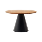 Mesa redonda Argo con enchape eucalipto Ø 120 cm