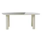 Mesa de comedor Aria beige con tablero vidrio de 200x100 cm