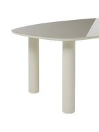 Mesa de comedor Aria beige con tablero vidrio de 200x100 cm