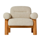 Butaca Elic blanco de madera roble americano
