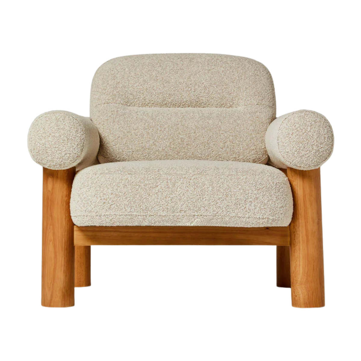 Butaca Elic blanco de madera roble americano