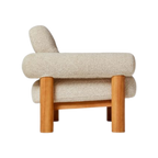Butaca Elic blanco de madera roble americano