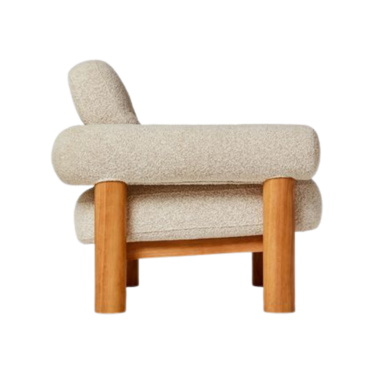 Butaca Elic blanco de madera roble americano