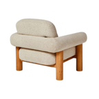 Butaca Elic blanco de madera roble americano