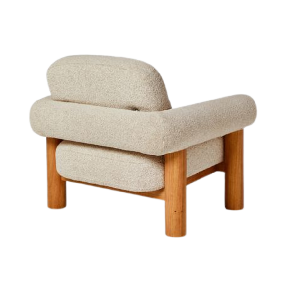 Butaca Elic blanco de madera roble americano