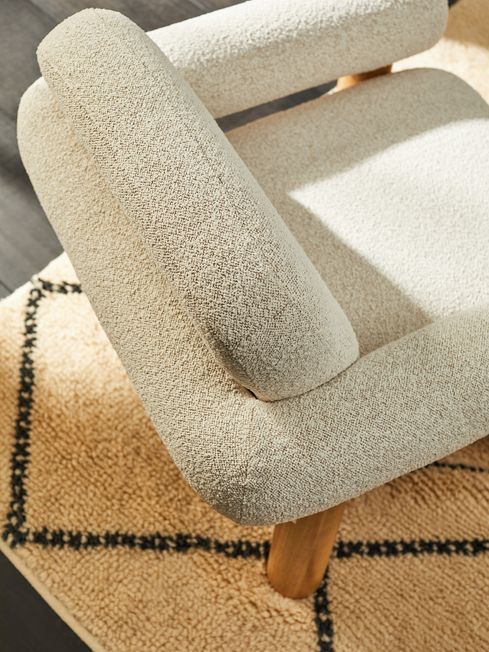 Butaca Elic blanco de madera roble americano