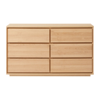 Cómoda Tribecca de melamina con 6 cajones