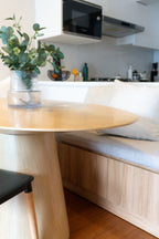 Mesa ovalada Orlando con enchape madera roble 220x100 cm