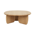 Mesa de centro Duna con enchape de madera roble
