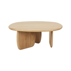 Mesa de centro Duna con enchape de madera roble