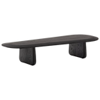 Mesa de centro Nara enchapado en alamo negro 130 x 50 cm