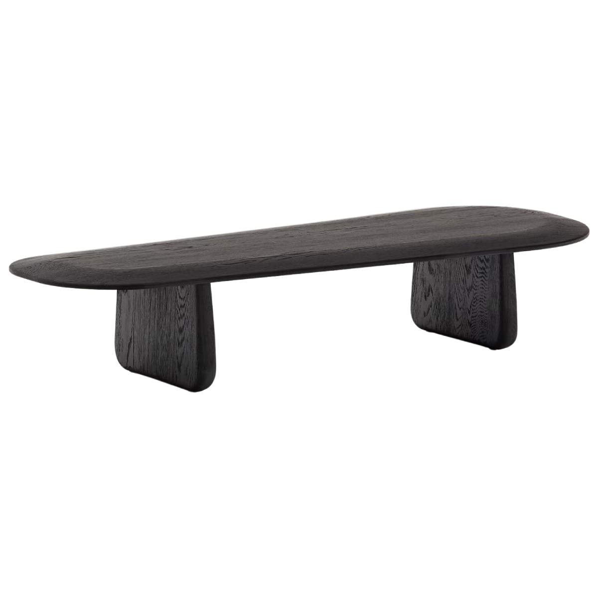 Mesa de centro Nara enchapado en alamo negro 130 x 50 cm