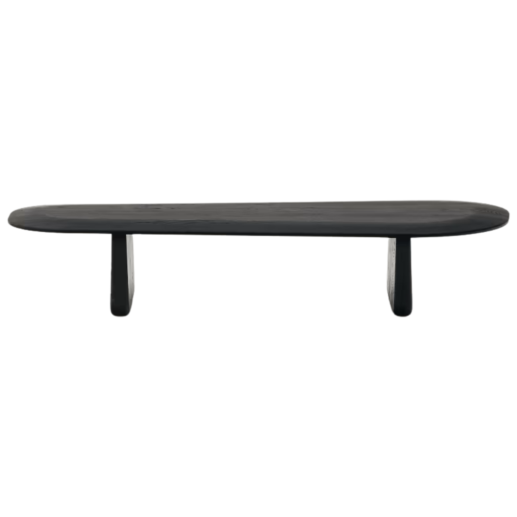 Mesa de centro Nara enchapado en alamo negro 130 x 50 cm