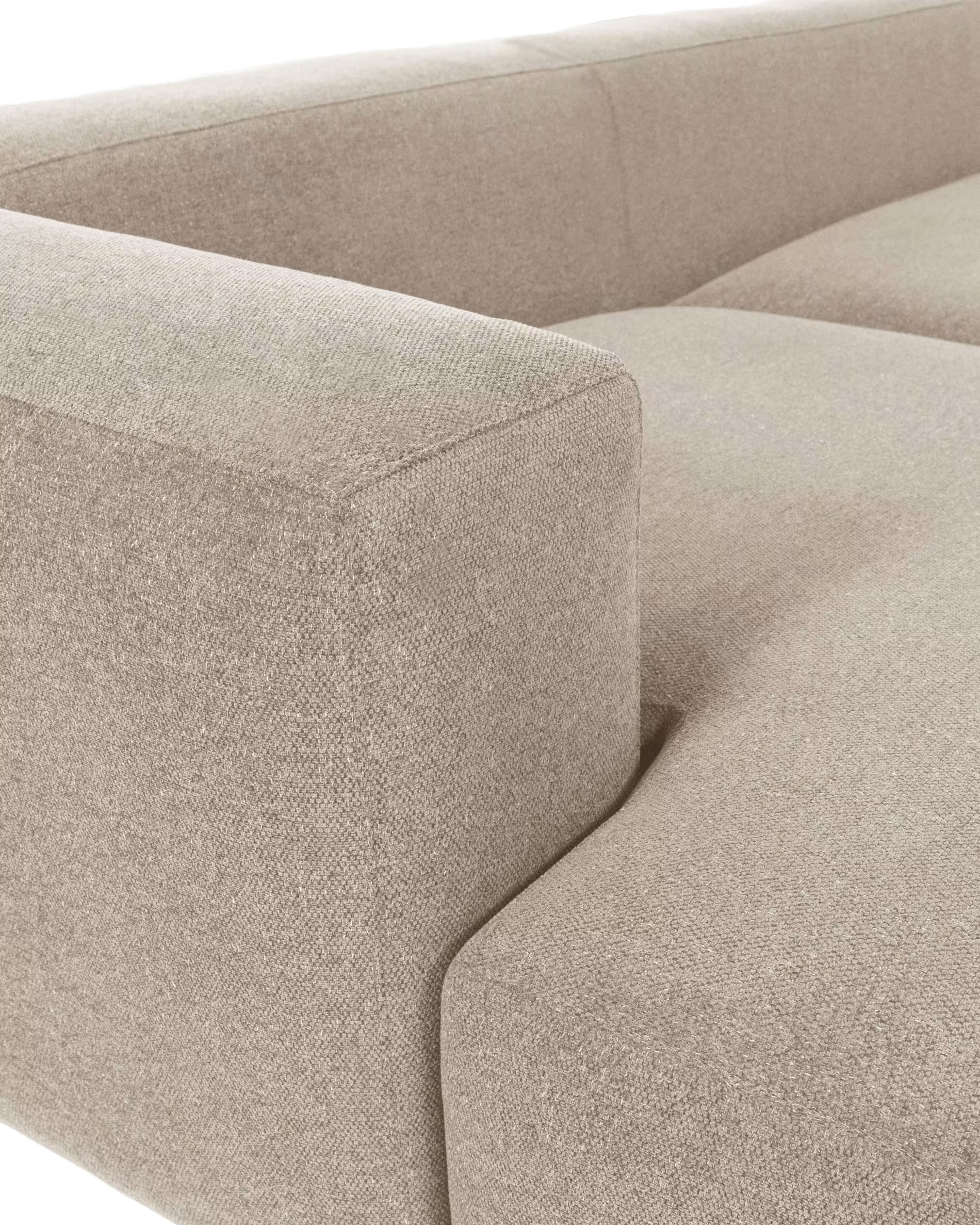 Sofá chaise lounge Leni beige (3 plazas)