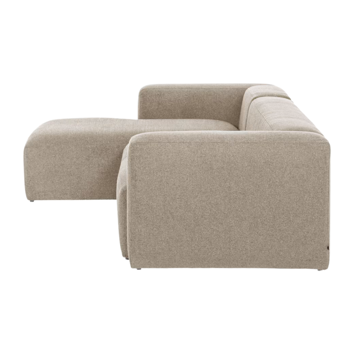 Sofá chaise lounge Leni beige (3 plazas)