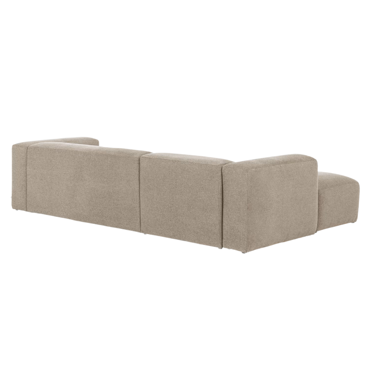Sofá chaise lounge Leni beige (3 plazas)