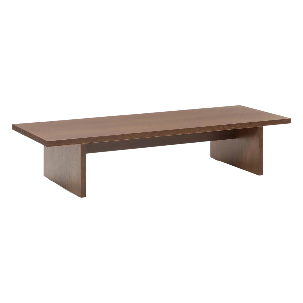 Mesa de centro Lisa enchapado en nogal de  120 x 45 cm