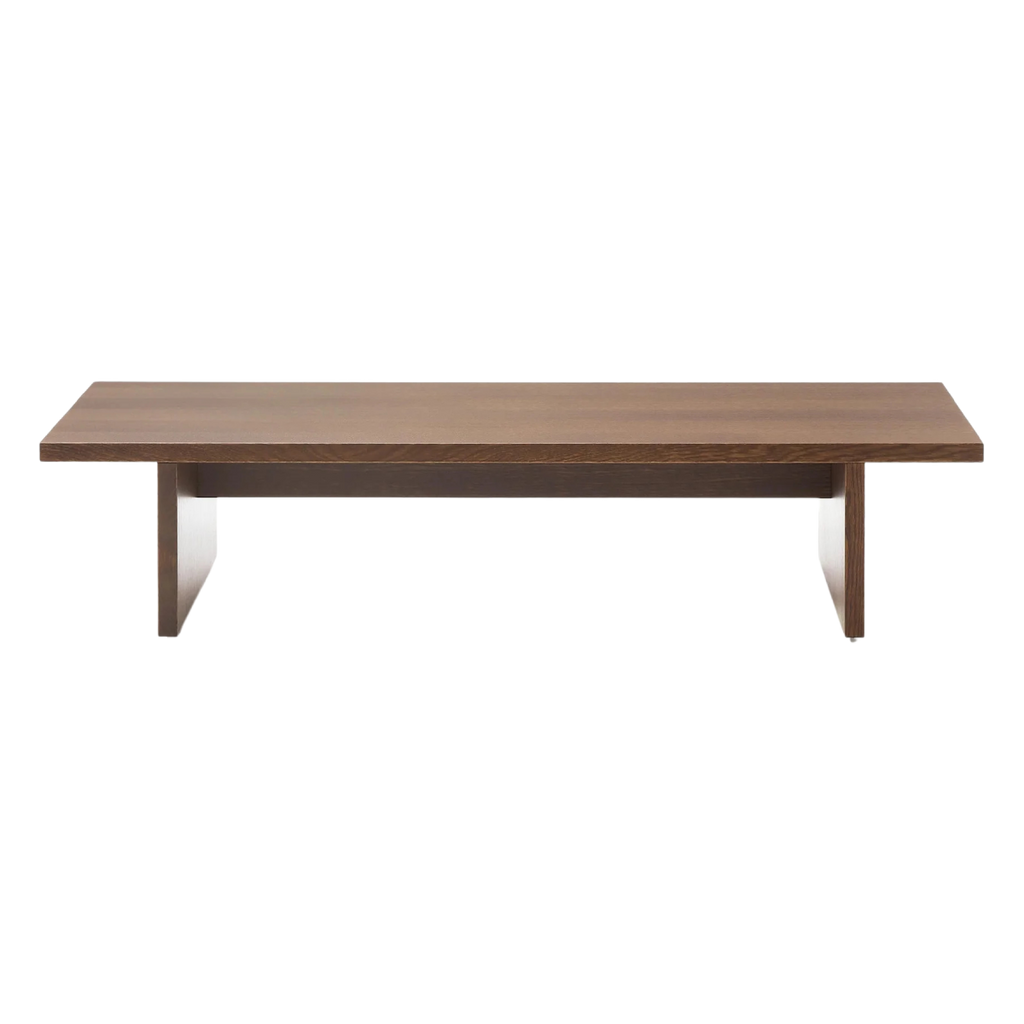 Mesa de centro Lisa enchapado en nogal de  120 x 45 cm