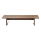 Mesa de centro Lisa enchapado en nogal de  120 x 45 cm