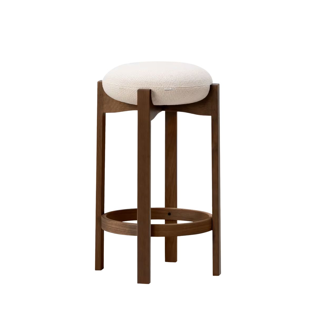 Banco Gael beige de madera maciza cachimbo