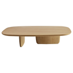 Mesa de centro Olivia enchapada en madera roble