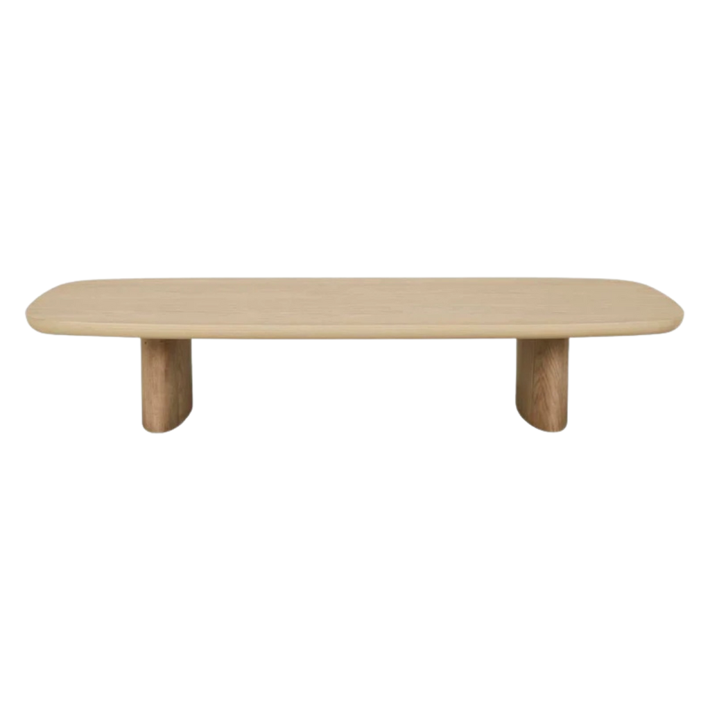 Mesa de centro Alabama enchapada en madera roble