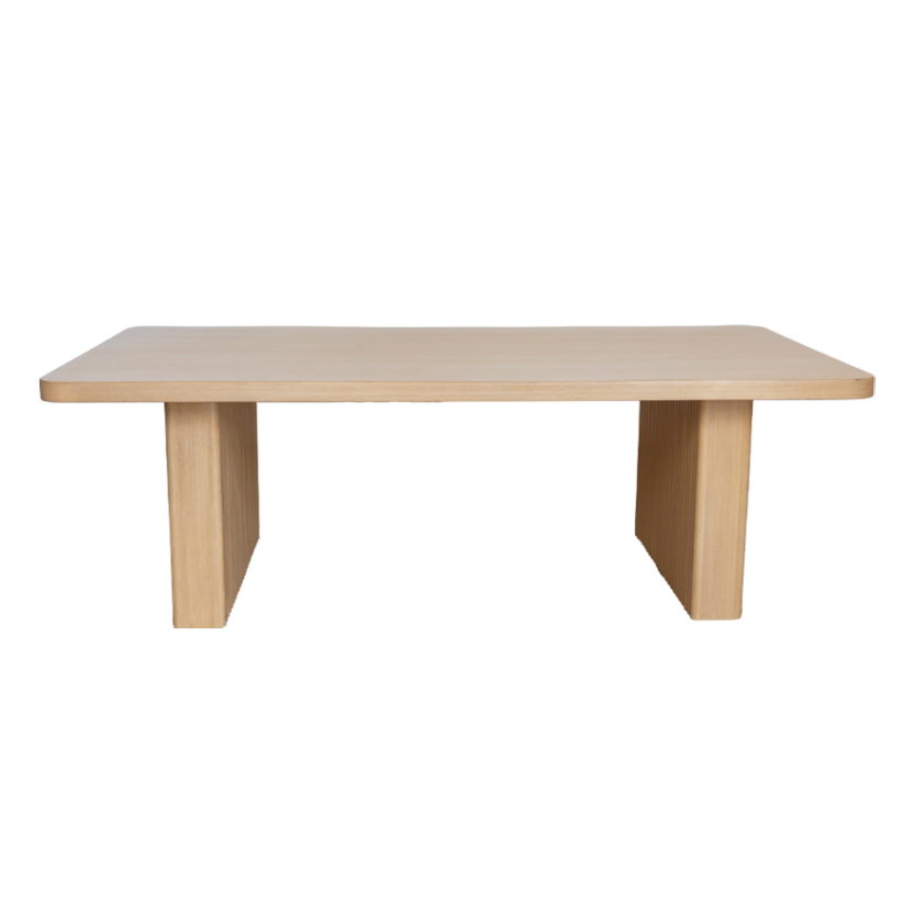 Mesa de centro Gale chapado wengué blanco