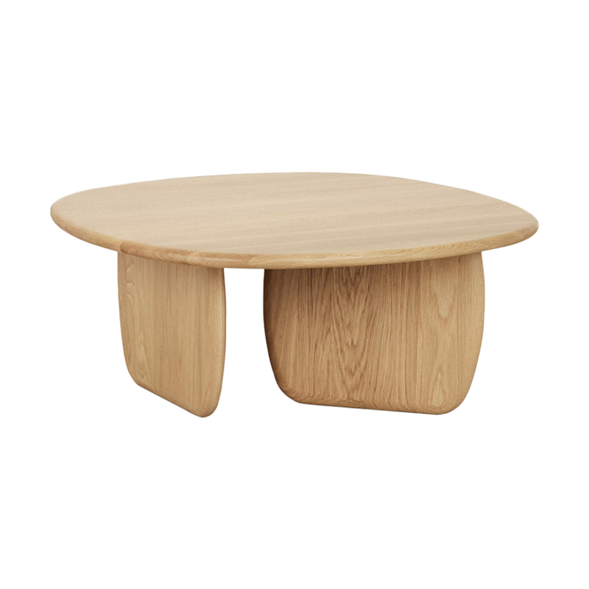 Mesa de centro Dunah con enchape de madera roble