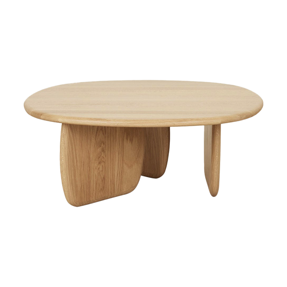 Mesa de centro Dunah con enchape de madera roble