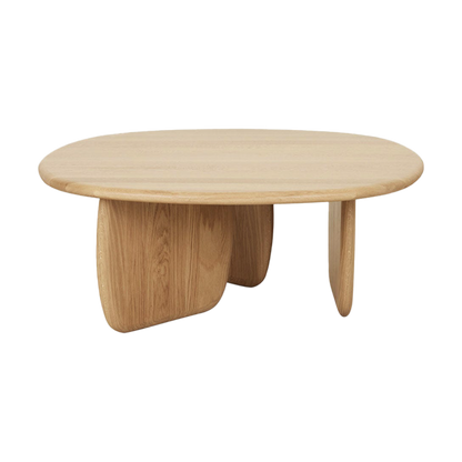 Mesa de centro Dunah con enchape de madera roble