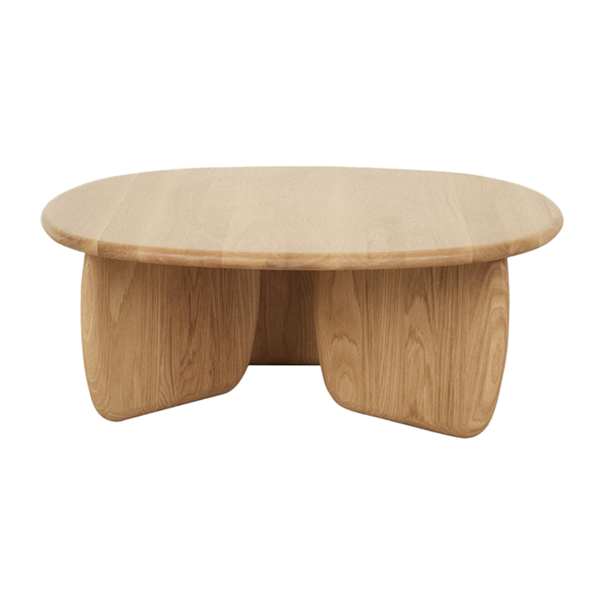 Mesa de centro Dunah con enchape de madera roble