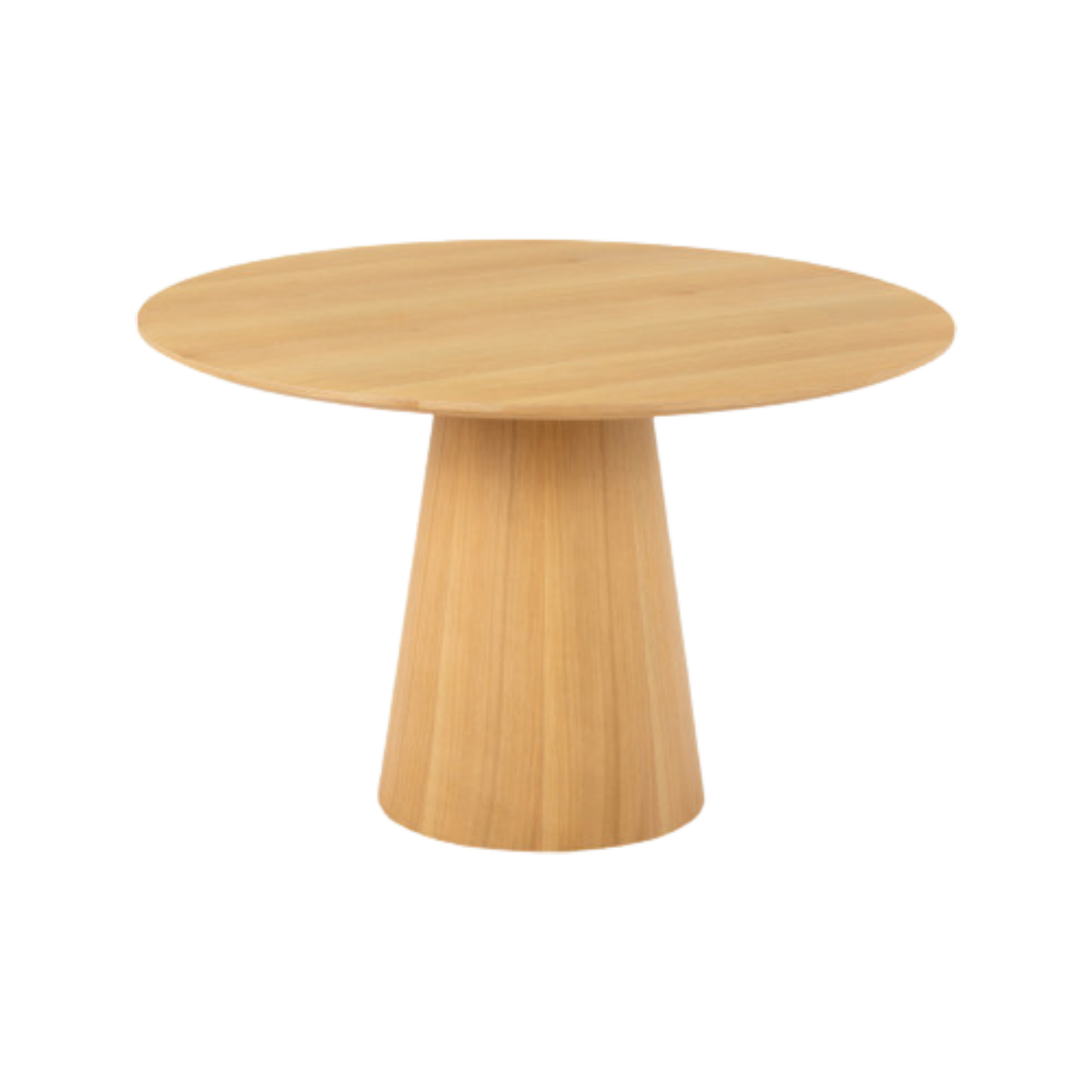 Mesa redonda Amber con enchape roble Ø120 cm