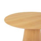 Mesa redonda Amber con enchape roble Ø120 cm