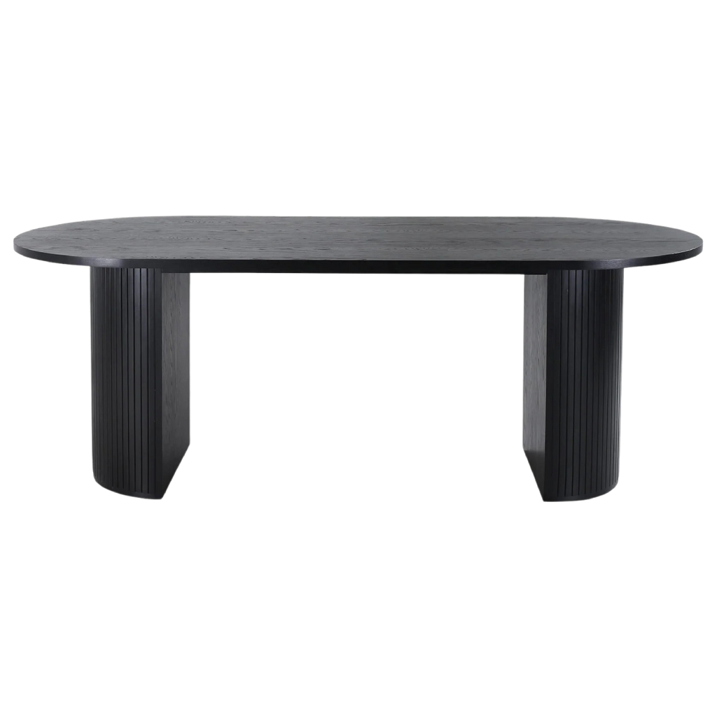 Mesa Bela con tablero chapado en madera álamo negro