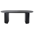 Mesa Bela con tablero chapado en madera álamo negro