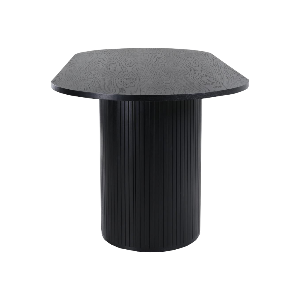 Mesa Bela con tablero chapado en madera álamo negro