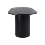 Mesa Bela con tablero chapado en madera álamo negro