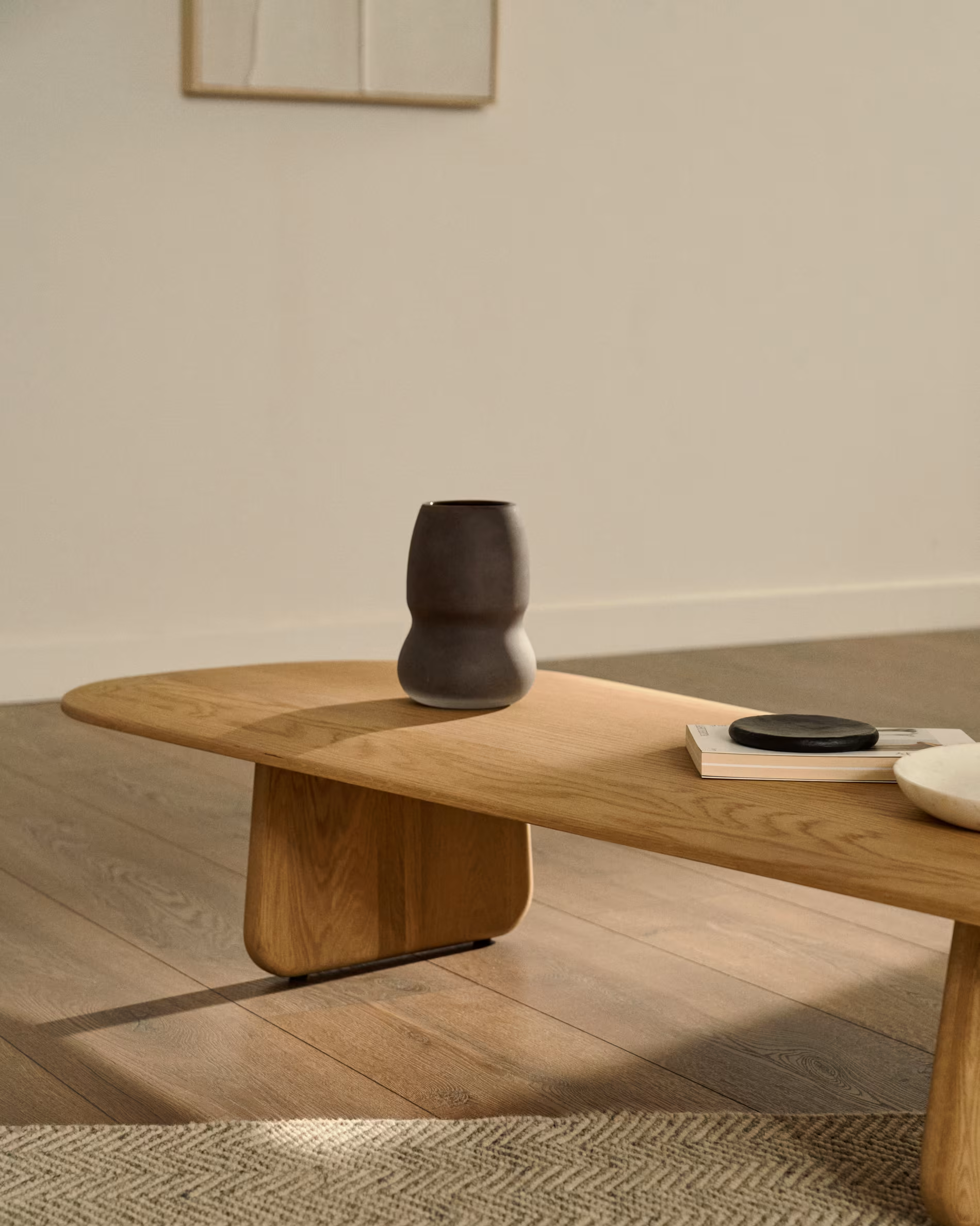 Mesa de centro Nara enchapado en roble 130 x 50 cm