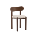 Silla Nate de madera maciza cachimbo acabado nogal