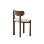 Silla Nate de madera maciza cachimbo acabado nogal