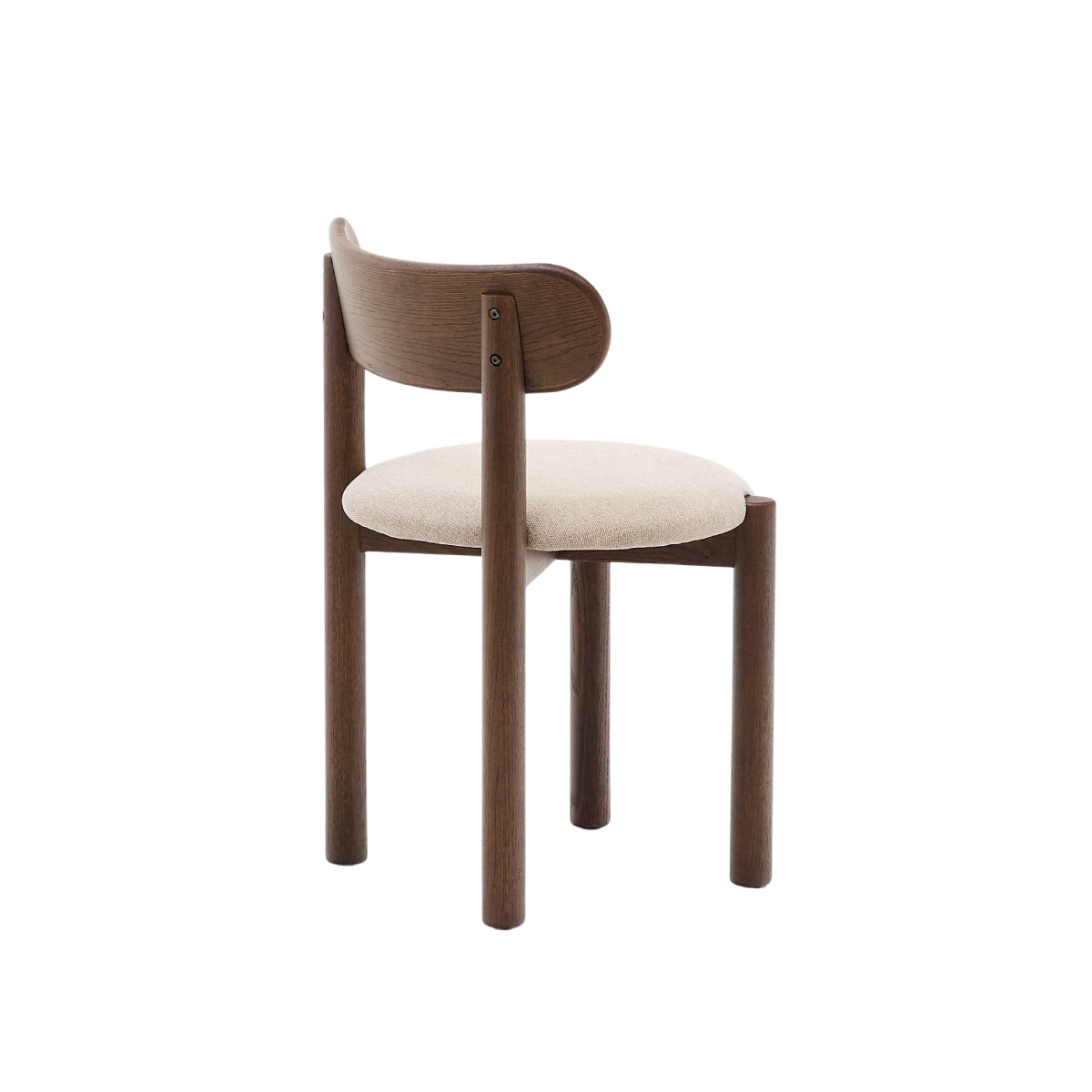 Silla Nate de madera maciza cachimbo acabado nogal