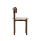 Silla Nate de madera maciza cachimbo acabado nogal