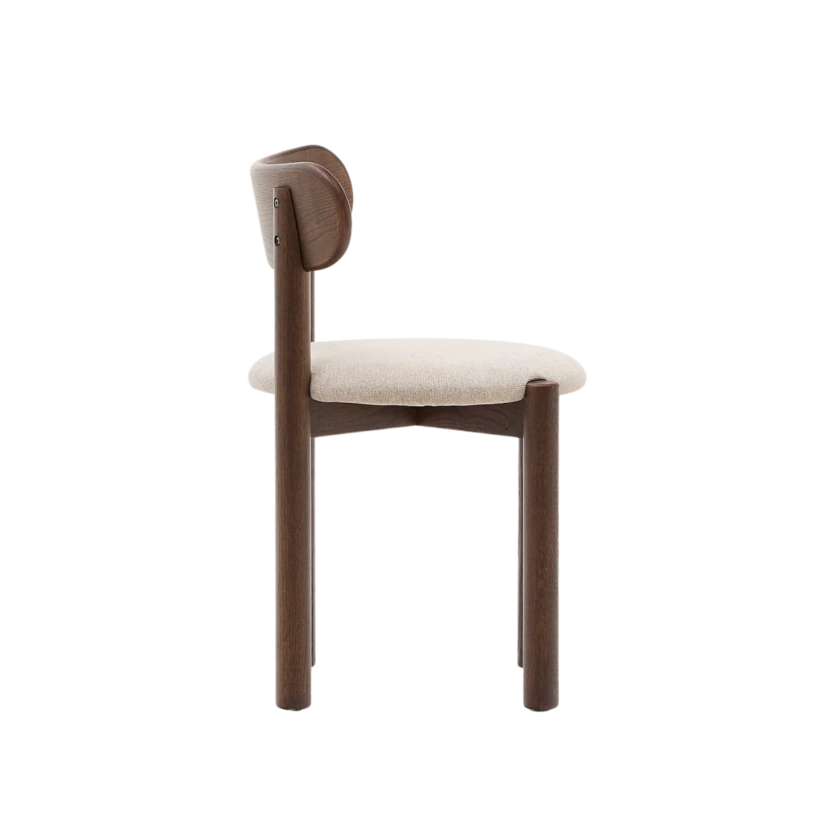 Silla Nate de madera maciza cachimbo acabado nogal