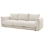 Sofá Nicola beige con patas madera (4 plazas)