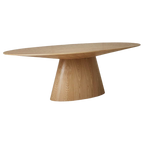 Mesa ovalada Orlando con enchape madera roble 220x100 cm